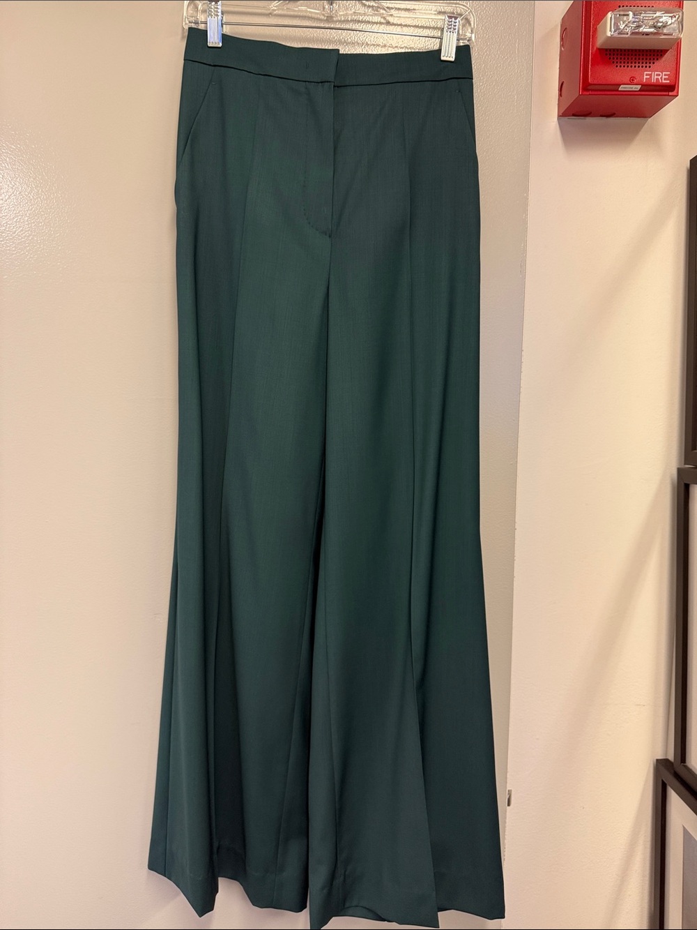 Women's max marathon hunter Green Wide-Leg Dress Pants